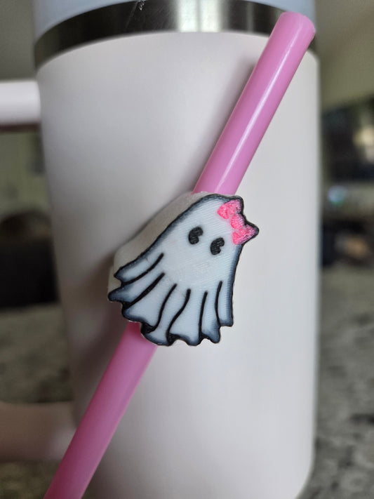 Ghost Straw Decoration (with straw)