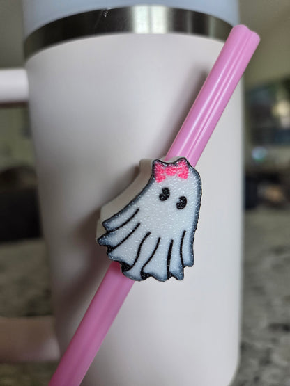 Ghost Straw Decoration (with straw)