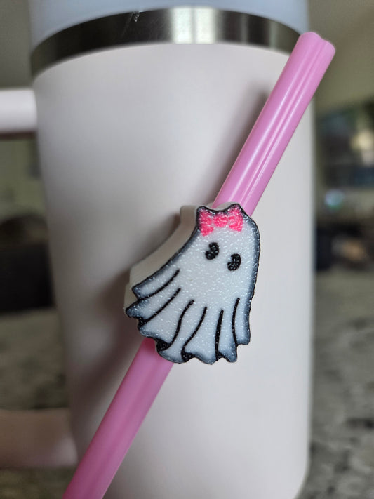 Ghost Straw Decoration (with straw)